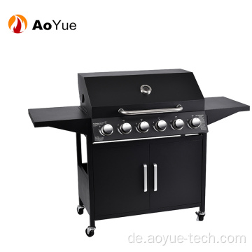 6 Brenner Edelstahl BBQ Propangasgrill